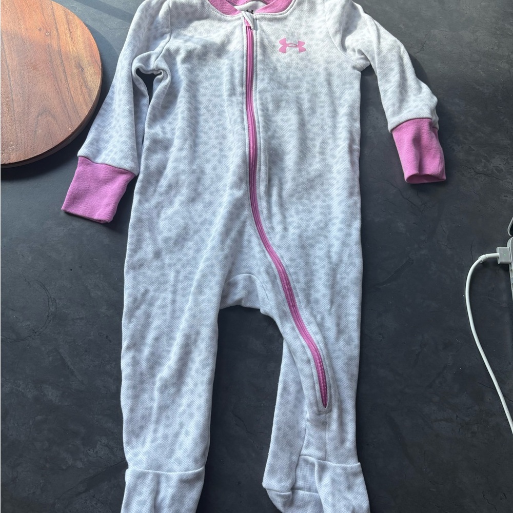 Under Armour White and Pink Kids One Piece